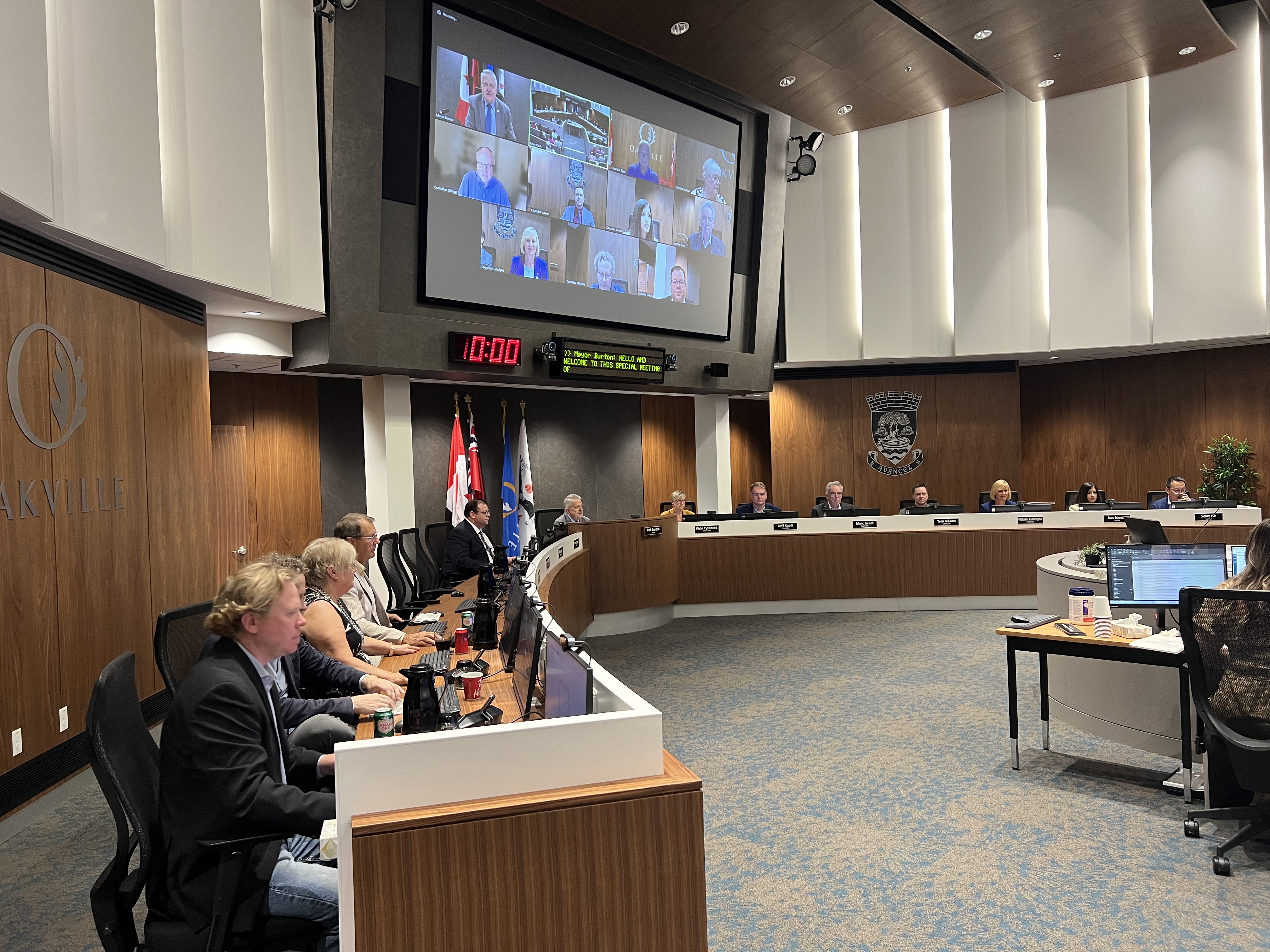 Council in session for Mayor Rob Burton